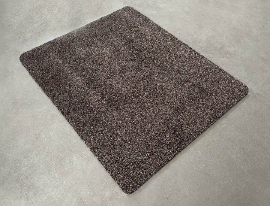 JYG binnen Deurmat Loper KATCOT bruin antraciet 100x500cm droogloopmat drooglooploper antislip machine wasbaar ingangloper