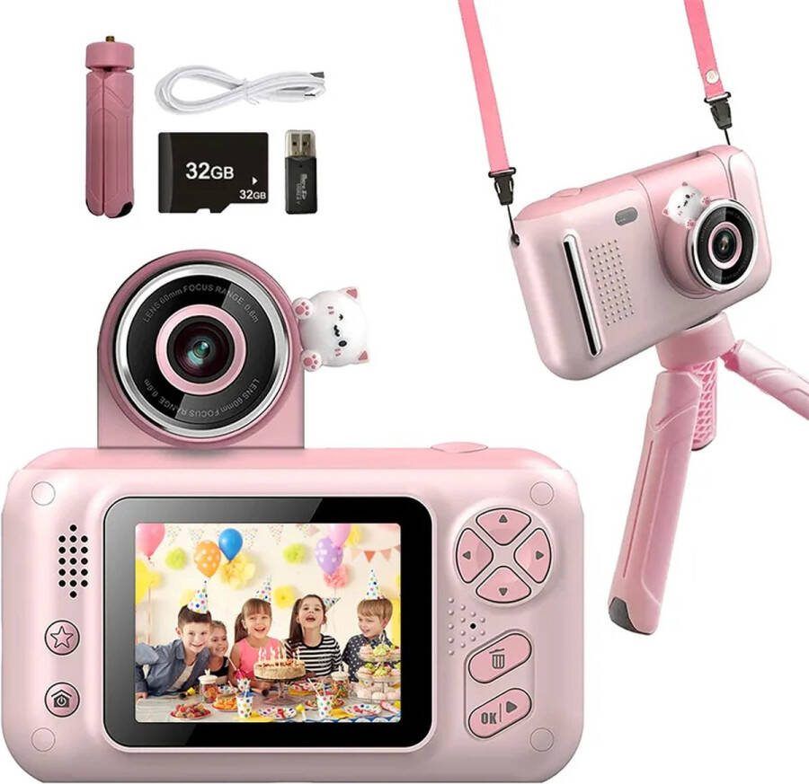 K&L Digitale Kindercamera Kids Kinder vlog camera Kindercamera's Digitaal Fototoestel Kinderen Kinderfototoestel