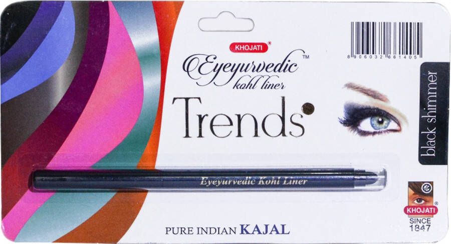 K-Veda Eyeyurvedic Kohl Liner Trends Black Shimmer kleur eyeliner With pure Cows Ghee & Organic Coconut Oil Eyeliner pen Black Shimmer kleur kohl Liner