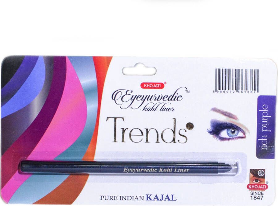 K-Veda Eyeyurvedic Kohl Liner Trends Rich Purple kleur eyeliner With pure Cows Ghee & Organic Coconut Oil Eyeliner pen Rich Purple kleur kohl Liner