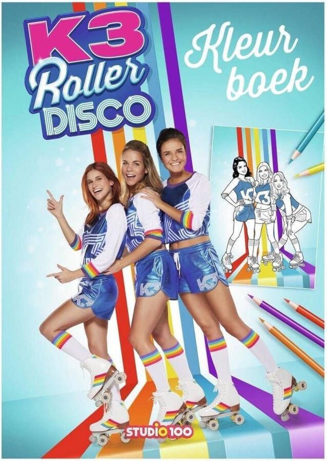 K3 kleurboek Roller Disco