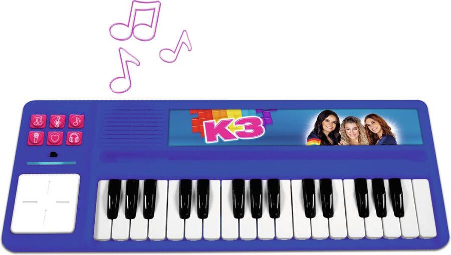 K3 speelgoedinstrument piano met drumpad inclusief batterijen