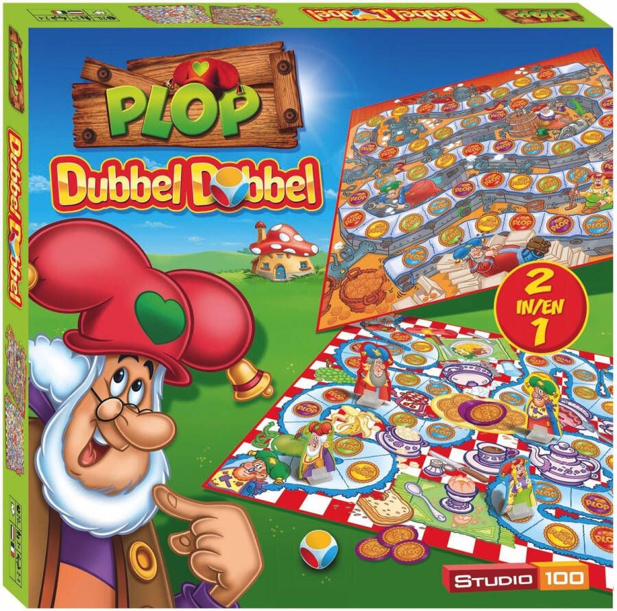 Kabouter Plop dobbelspel Dubbel Dobbel 2 in 1 spel