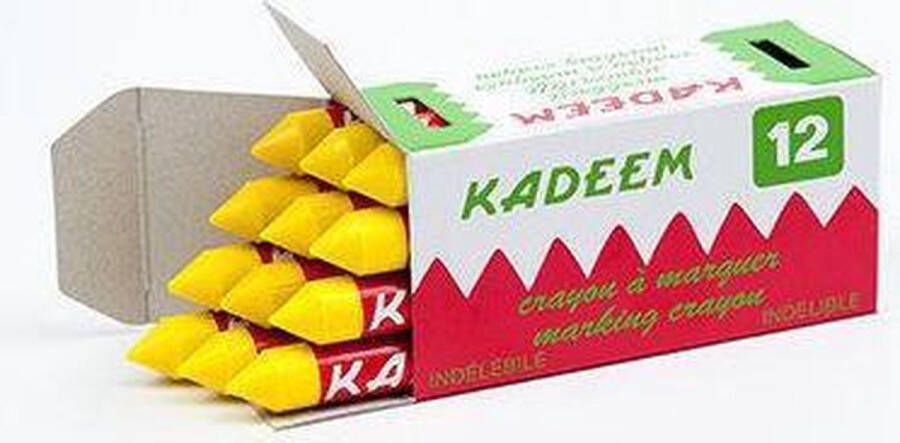 Kadeem Markeerkrijt aftekenkrijt doos geel 12 stuks voor leidingen en sparingen op muren af te tekenen