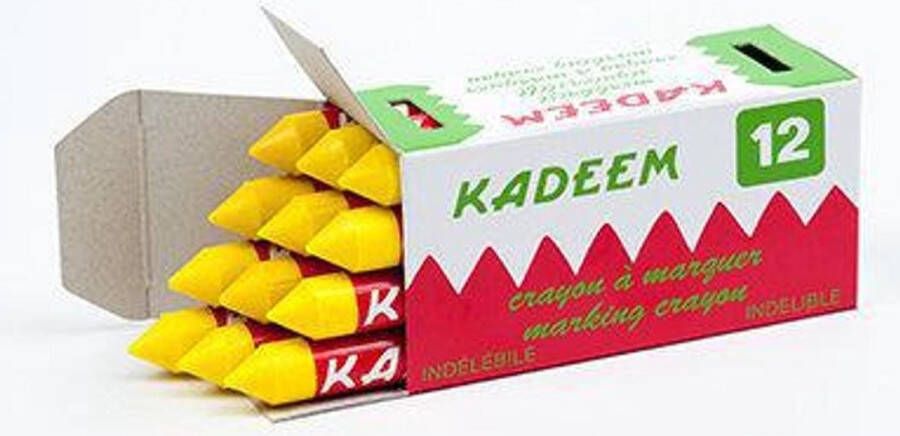 Kadeem Markeerkrijt aftekenkrijt doos geel 12 stuks voor leidingen en sparingen op muren af te tekenen
