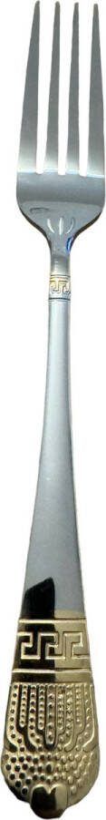 Kadirelli Tafelvork Set van 6 RVS Vorken Vork 20cm Zilver Goud