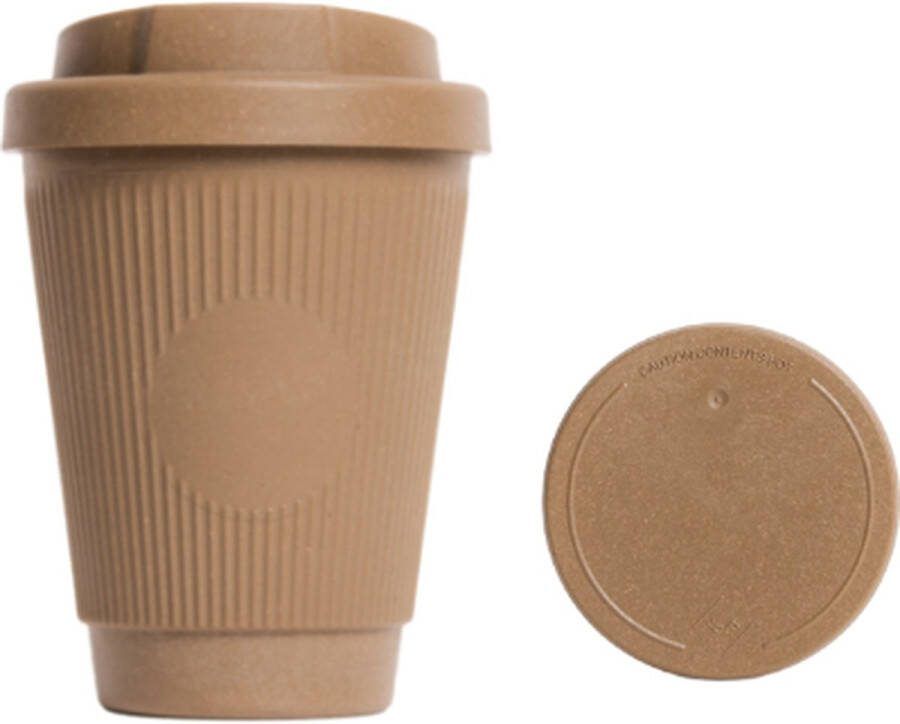 Kaffeeform Weducer Cup Essential + Cap Cardamom 300 ML Herbruikbare koffiebeker Lichtgewicht BPA-vrij
