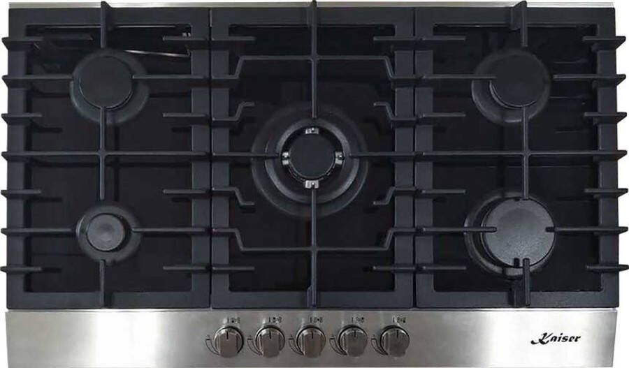 Kaiser KCG 9386 Turbo glaskeramische gaskookplaat 86 cm 5 branders 3 8 KW WOK