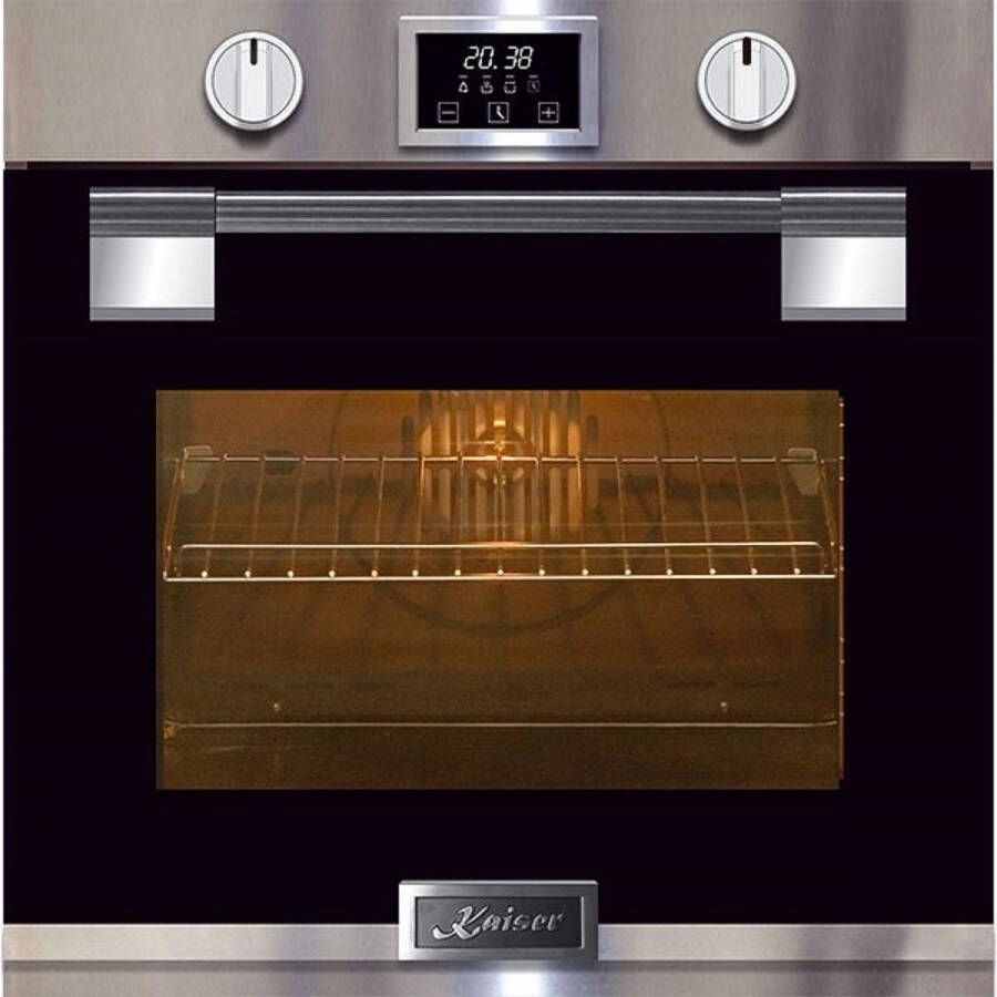 Kaiser pyrolytische oven EH 6337 met enkele telescopische loper inbouwoven automatisch braden massief metaal 79L
