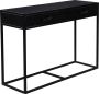 Livingfurn Sidetable Kala Mangohout en staal 120cm Zwart - Thumbnail 1