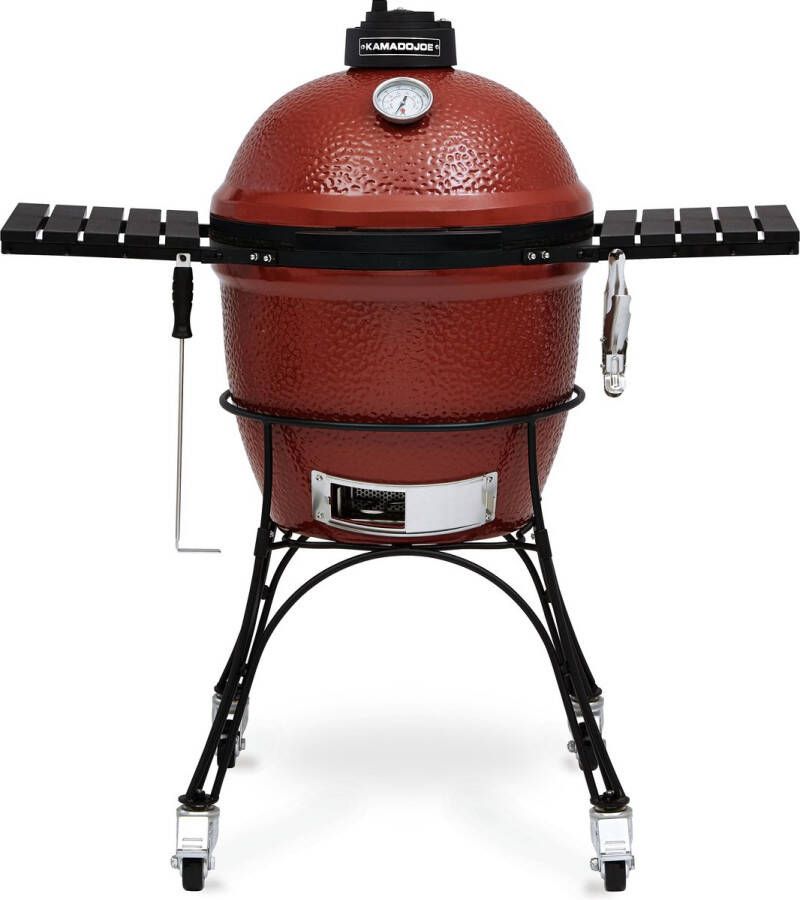 Kamado Joe Classic 1 Houtskoolbarbecue met onderstel en zijtafels Geleverd met zak houtskool en aanmaakhoutkrullen Inclusief levering aan huis