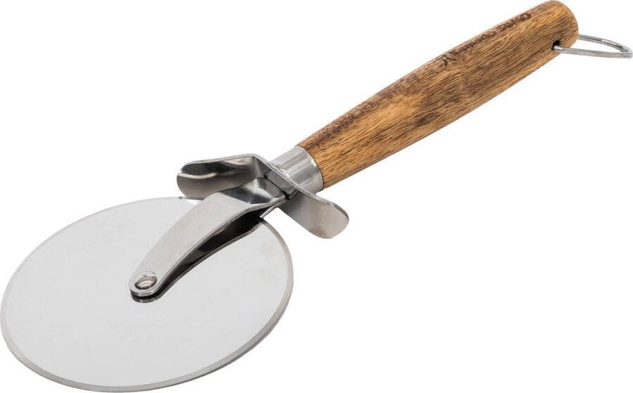KamadoSumo BBQ Kamado Pizza snijder RVS Acaciahouten handvat