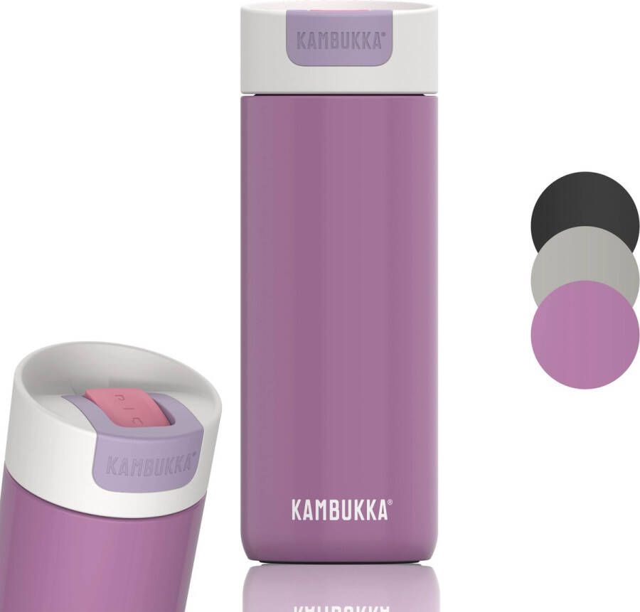 Kambukka Thermosbeker Koffiebeker 500 ml Lekvrij 10 uur warm isoleerbeker Olympus Violet