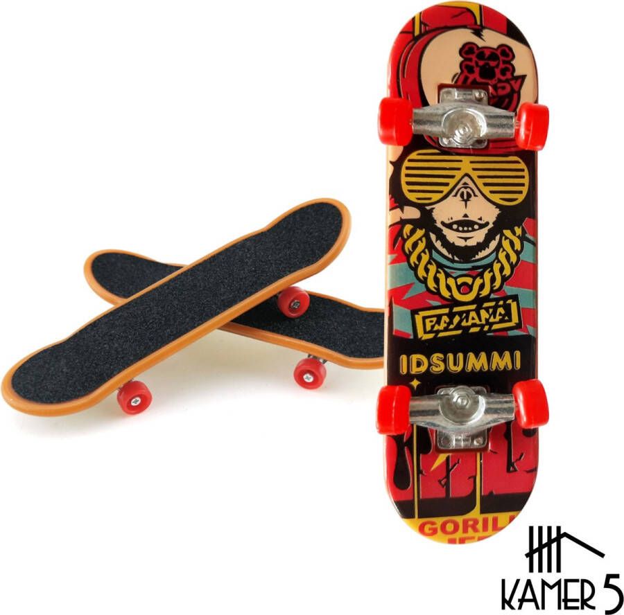 Kamer 5 Vinger Skateboard PRO Aluminium Mini Skateboard Fingerboard Vingerboard Cool Monkey