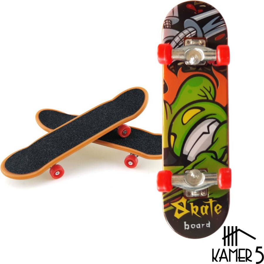 Kamer 5 Vinger Skateboard PRO Aluminium Mini Skateboard Fingerboard Vingerboard Green Guy