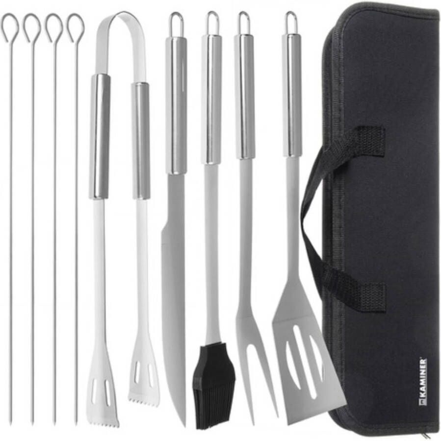 Kaminer 9-delige Barbecuegereedschapsset Essentieel voor Elke Grillmeester