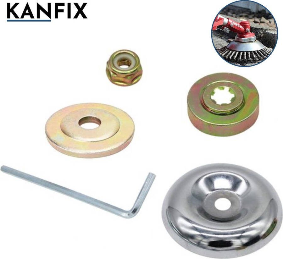 KanFix Adapterset Onkruidborstel Universele Bevestiging Set voor Bosmaaier Tuingereedschap