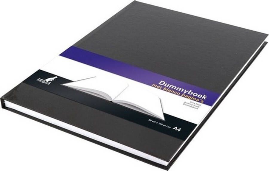 Merkloos Sans marque 2x Schetsboeken harde kaft zwart A4 formaat 80 vellen blanco papier Hobby teken boeken A4 formaat