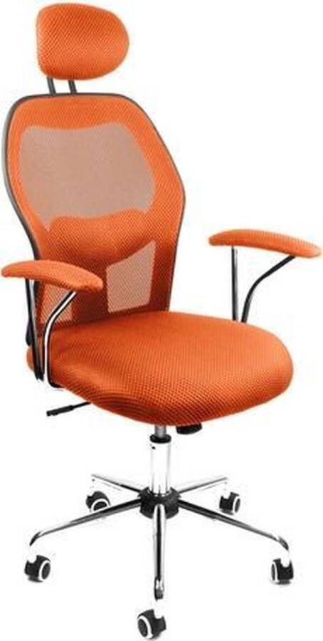 Kangaro Moderne bureaustoel in hoogte verstelbaar in oranje uitvoering K-850053