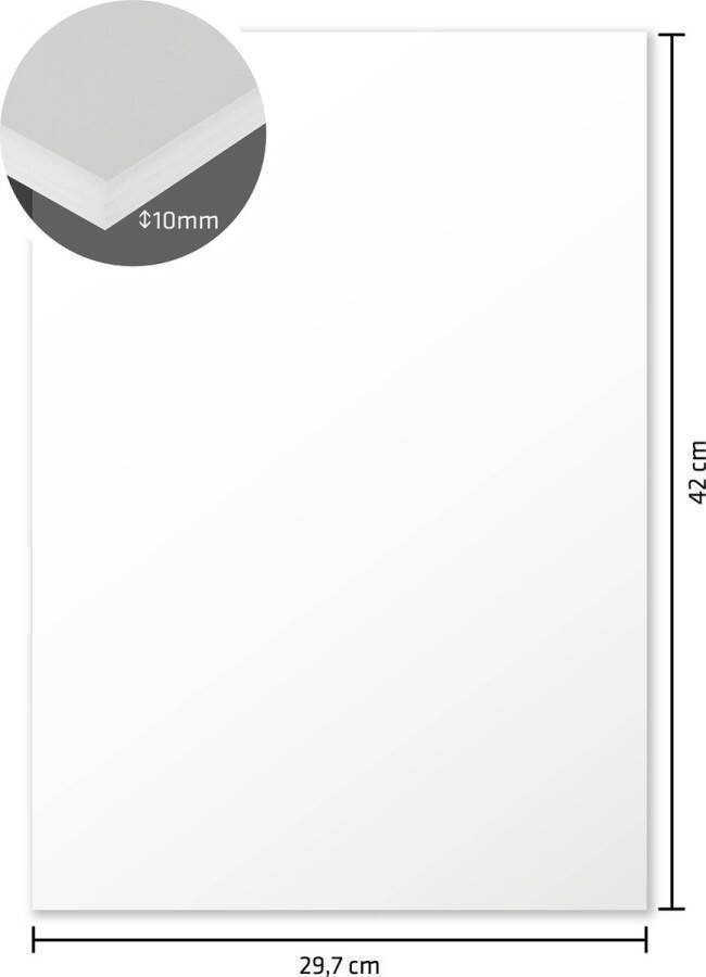 Kangaro foamboard wit A3 10 mm dik 2 zijdig mat papier K-0071-003