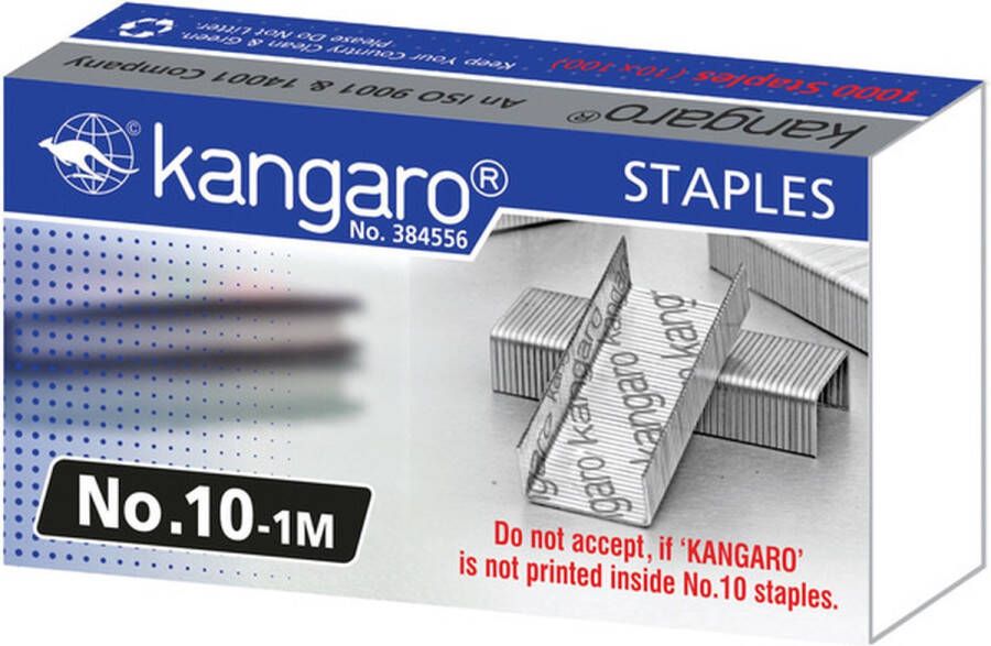 Kangaro nietjes No.10 5 mm RVS zilver 1000 stuks K-7510028