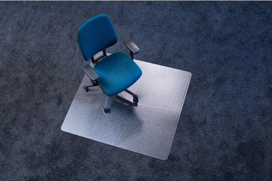 Kangaro Vloermat voor tapijt 110 x 120 cm transparant PET 2 1mm nop 2 1
