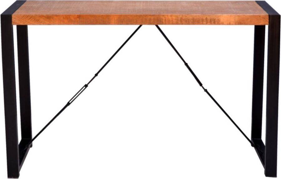 Kapstokfabriek Britt Consoletafel Mangohout Matzwart Staal 120x35x76
