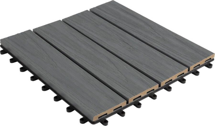 Karat Vlondertegel Terrastegel Tuintegel Classic Grijs 30 x 30 cm