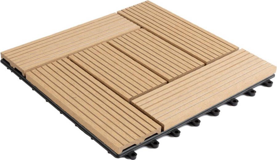 Karat Vlondertegel Terrastegel Tuintegel Classic Teak 30 x 30 cm