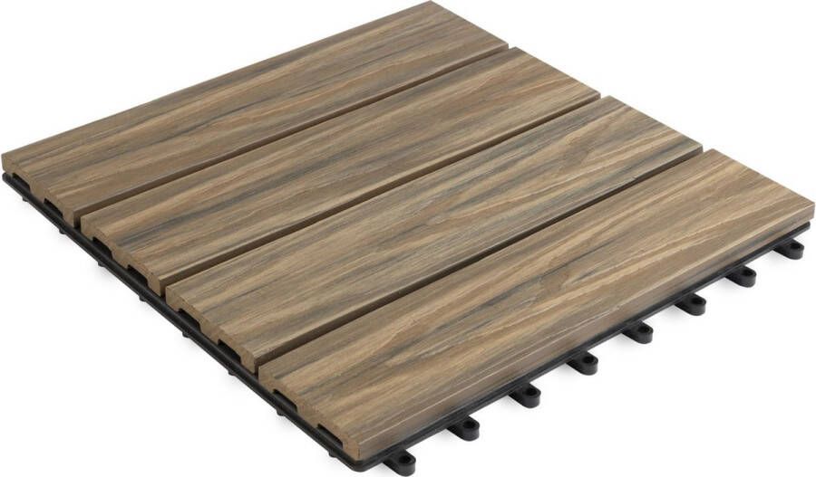 Karat Vlondertegel Terrastegel Tuintegel Mix Teak 30 x 30 cm
