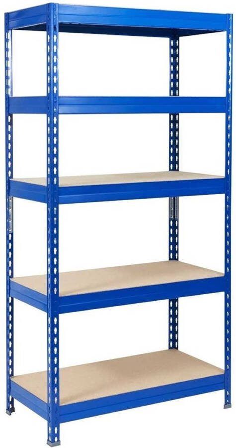 Karatcommercial Stellingkast Opbergrek Grizzly Blauw 180 x 120 x 45 cm