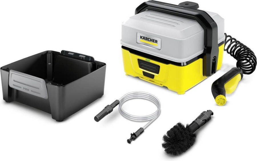 Kärcher OC 3 Adventure mobiele reiniger Extra accessoires Lithium-ion 4 liter tank Looptijd 15 min Slanglengte 2.8 m Lage druk