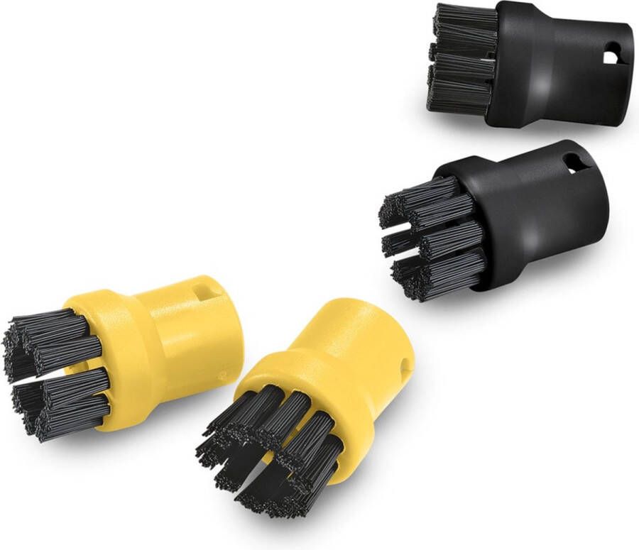 Kärcher Karcher Borstelset voor Stoomreiniger 2x Zwart 2x Geel