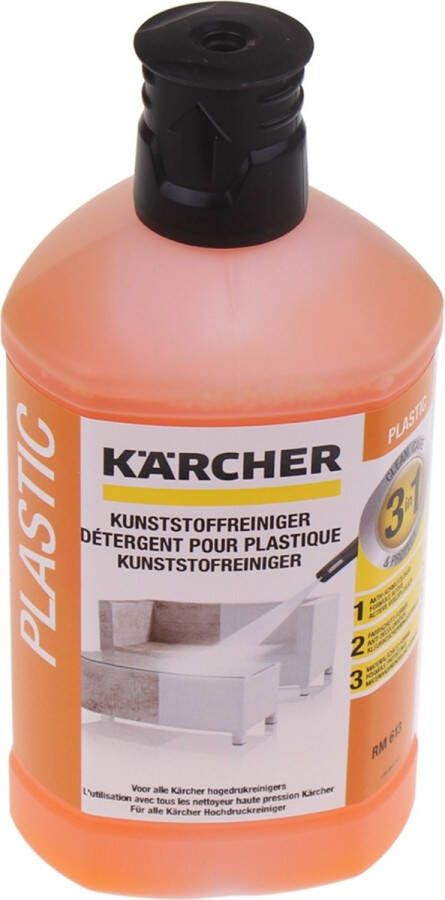 Kärcher Kunststofreiniger RM 613 1 liter reinigingsmiddel Plug 'n Clean Hogedrukreiniger 3-in-1 reiniger