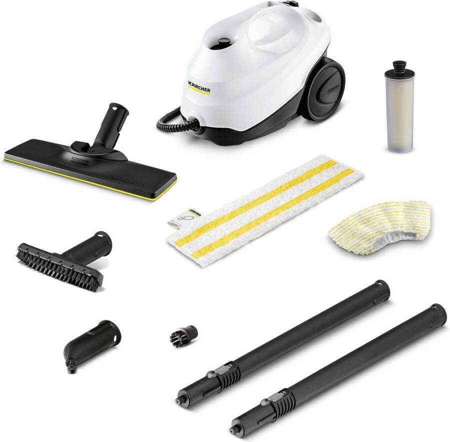 Kärcher SC 3 EasyFix stoomreiniger Inclusief vloerreinigingsset EasyFix Opwarmtijd: 30 sec. Ontkalkingspatroon 1.900 W Gebruiksoppervlakte: 75 m² Reservoir 1 l Microvezeldoeken