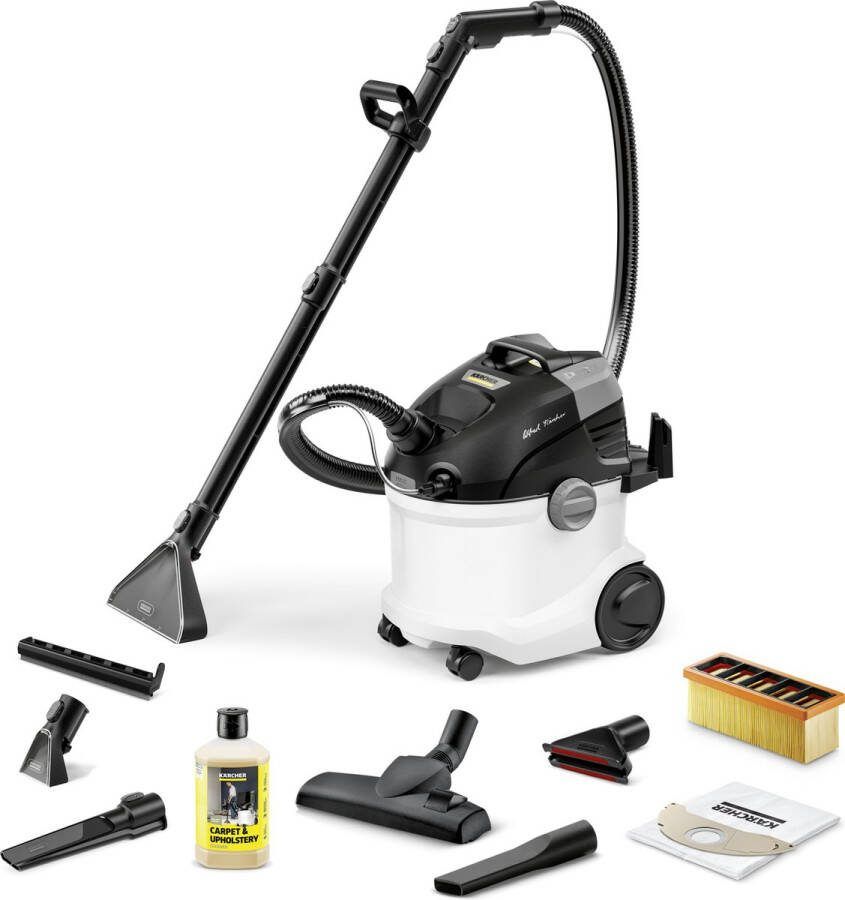 Kärcher SE 6 Signature Line Tapijtreiniger Sproei-extractie 1000 W 4 4 liter Nat- en droog stofzuiger Vliesfilterzak Reinigingsmiddel 1 l Complete set