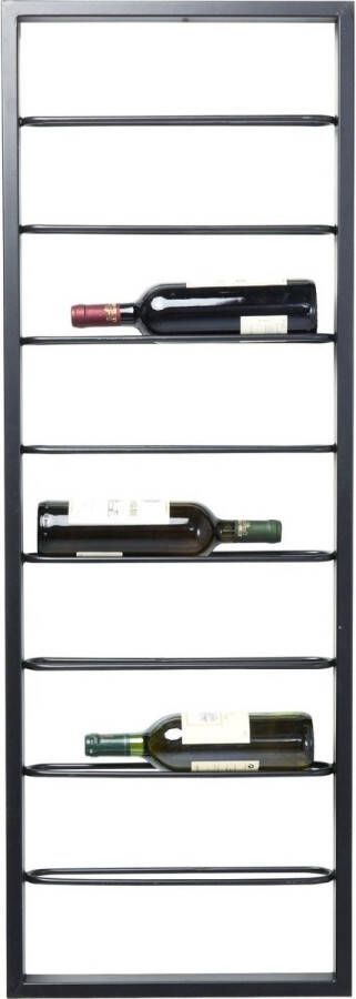 Kare Design Bistro Hangend Wijnrek B42 X D6 X H120 Cm Zwart Metaal