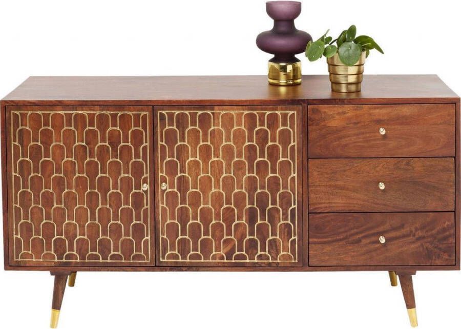 Kare Design Dressoir Muskat 145 cm breed 2-Deurs 3-Laden Mangohout