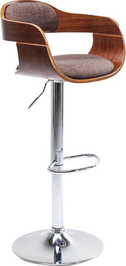 Kare Design Barkruk Monaco Choco Retro Fifties inox stof