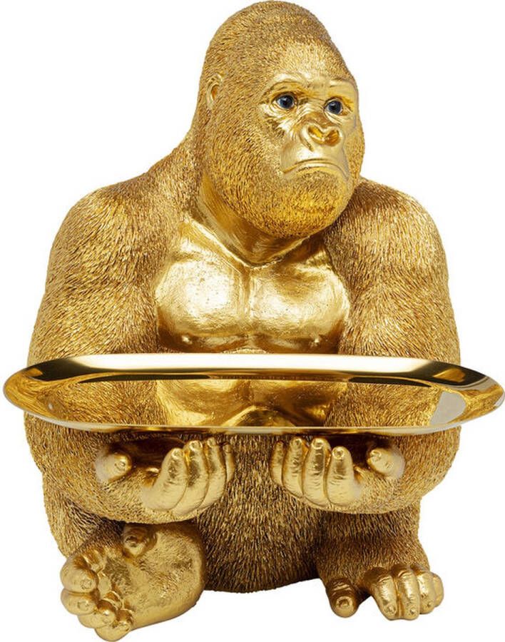Kare Design Karé Design Beeld Gorilla Butler goud H 37 cm