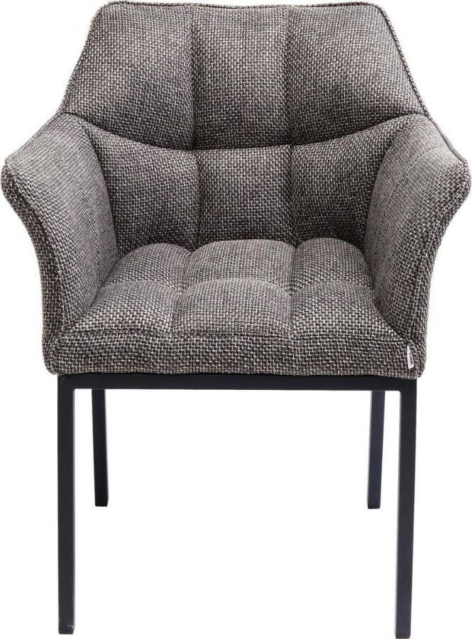 Kare Design Thinktank Stoel Armleuningen Stof Grijs