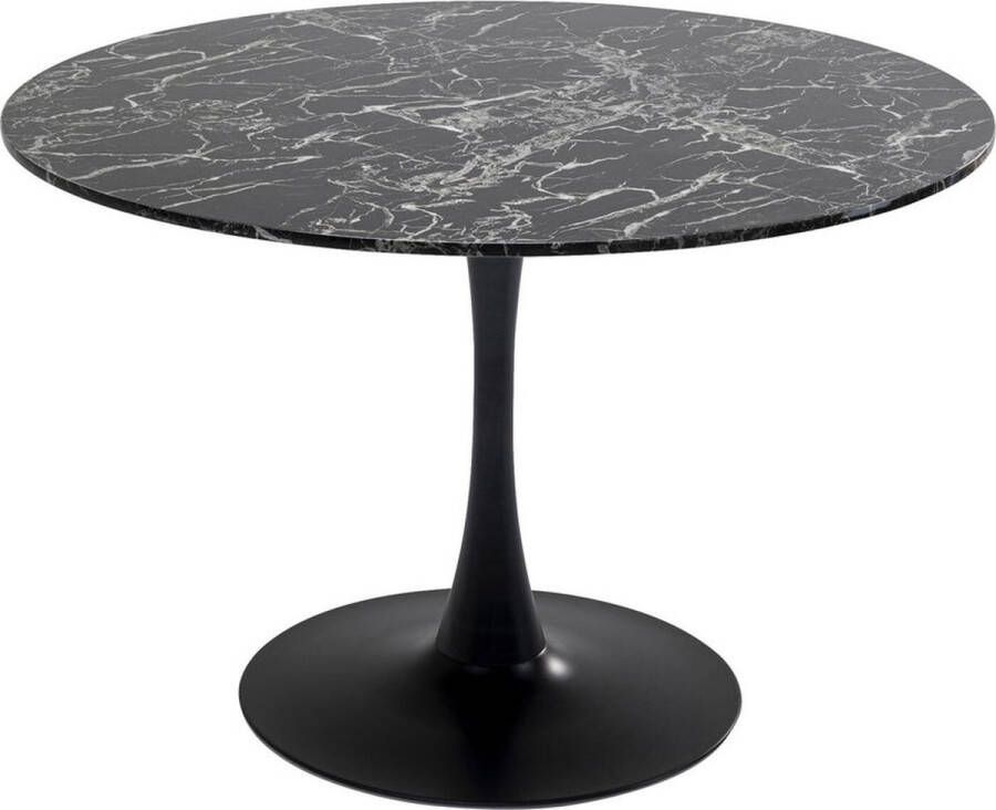 Kare Design Veneto Ronde Eettafel D110 X H73 Cm Zwart Marmer