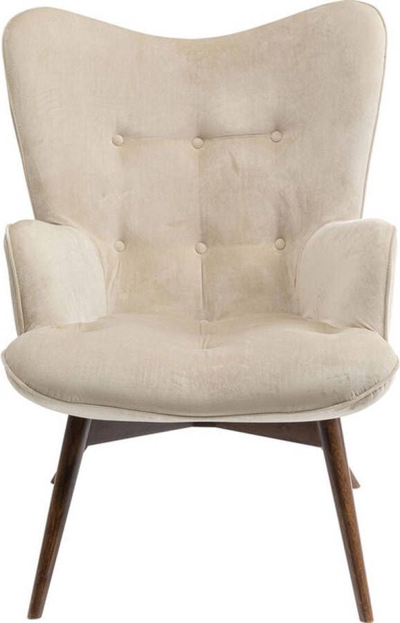 Kare Design Vicky Fauteuil Fluweel Beige