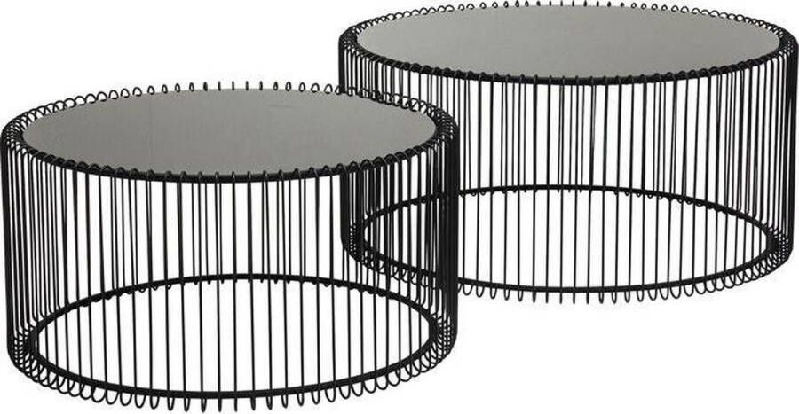 Kare Design | Salontafel Wire Black (2 Set) | Woonkamertafels | SalontafelSalontafelset