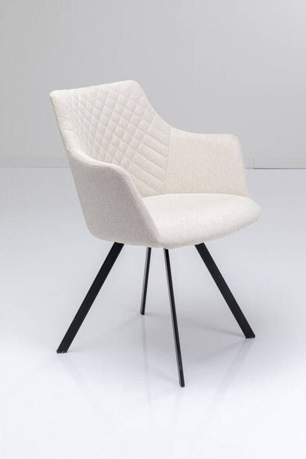 Kare Design | Draaistoel Coco Cream | Zitmeubels eetkamer | Armstoel