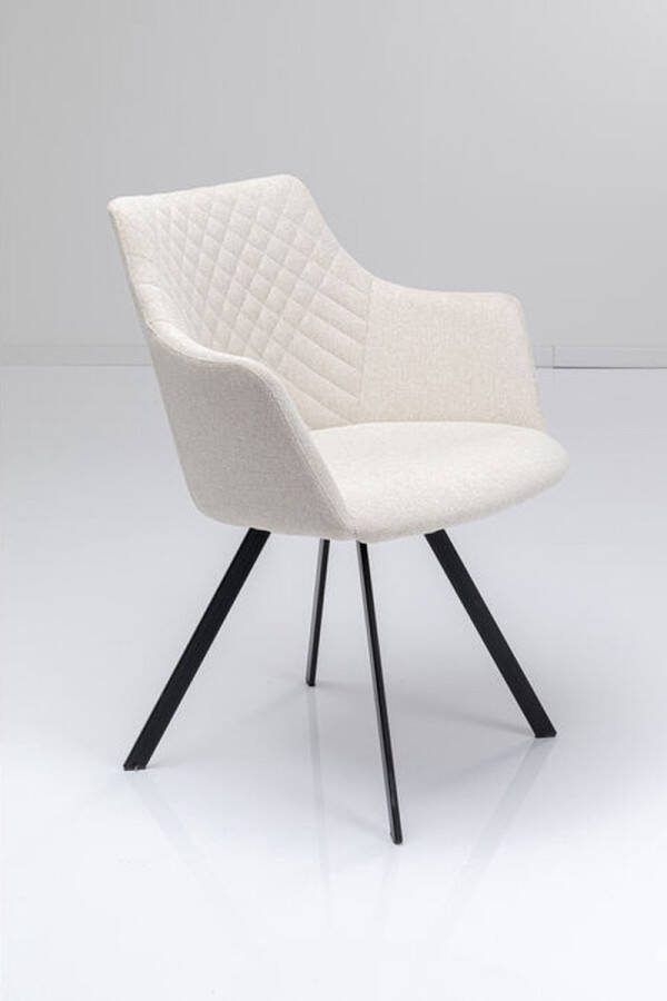 Kare Design | Draaistoel Coco Cream | Zitmeubels eetkamer | Armstoel