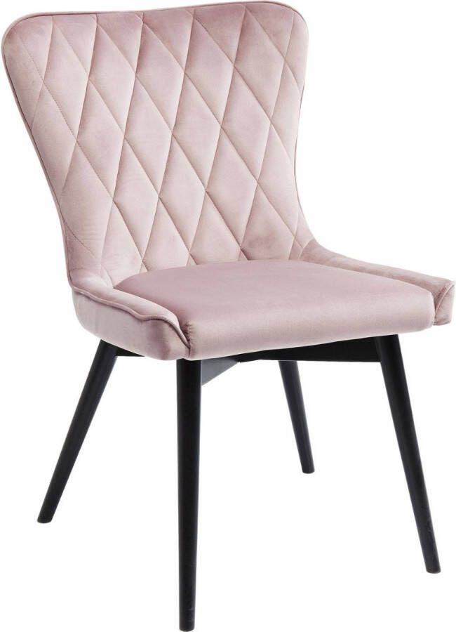 Kare Design Eetkamerstoel Black Marshall Velvet Mauve