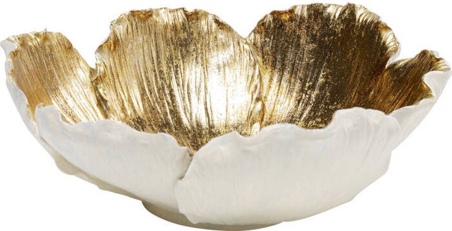 Kare Design Schaal Flower Bloom Cream Gold 25cm