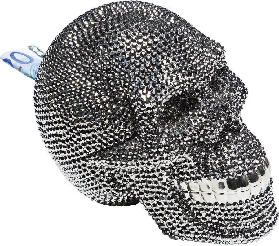 Kare Design Spaarpot Skull Crystal Zilver