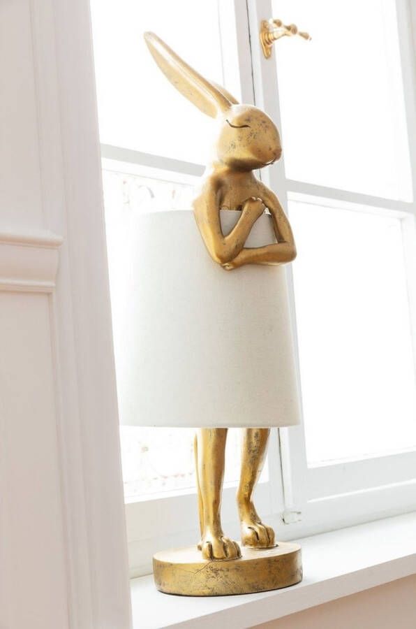 Kare Design Tafellamp Animal Rabbit Gold 68cm